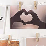 Рамка для фото с подсветкой c 6-ю деревянными прищепками в комплекте Photo Backlight варинант исполнения - 4 | Loft Concept в Барнауле