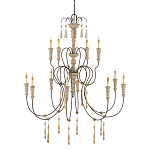 Люстра с состаренными резными элементами Big Graceful Profile варинант исполнения - 4 | Loft Concept в Барнауле