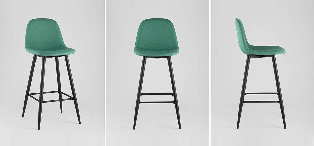 Барный Стул Archie Chair Зеленая Рогожка Барный Стул Archie Chair Зеленая Рогожка - Loft-Concept в Барнауле