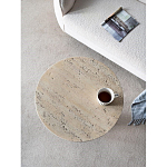 Столик приставной с круглой столешницей Textured Cream Table варинант исполнения - 5 | Loft Concept в Барнауле