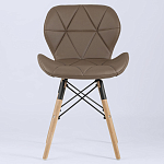 Стул с коричневым сиденьем из экокожи JEROEN варинант исполнения - 3 | Loft Concept в Барнауле