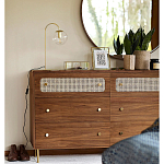 Комод с 6-ю ящиками с декором из ротанга Degarmo Chest of Drawers варинант исполнения - 6 | Loft Concept в Барнауле