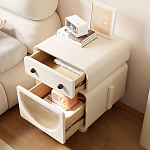 Тумбочка прикроватная с ящиком и стеклянной дверцей Робот Robot Bedside варинант исполнения - 1 | Loft Concept в Барнауле