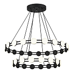 Люстра двухъярусная с круглыми светодиодными источниками света Maxine Light варинант исполнения - 4 | Loft Concept в Барнауле