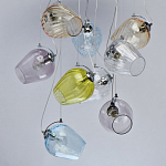 Люстра каскадная с 9-ю разноцветными стеклянными плафонами Kaleido варинант исполнения - 4 | Loft Concept в Барнауле