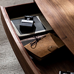 Кофейный стол овальный из дерева с 2-мя ящиками Coffee Walnut Table варинант исполнения - 8 | Loft Concept в Барнауле