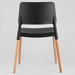 Пластиковый стул на ножках из массива бука Ferret Black 4 шт варинант исполнения - 3 | Loft Concept в Барнауле