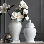 Ваза белая с крышкой однотонная Chinoiserie Ceramics варинант исполнения - 5 | Loft Concept в Барнауле