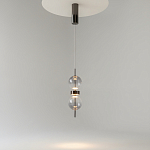 Подвесной светильник с плафоном из стекла с зеркальным градиентом Double Moon варинант исполнения - 3 | Loft Concept в Барнауле