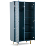Шкаф двухдверный Scale Ornament Blue Wardrobe варинант исполнения - 3 | Loft Concept в Барнауле