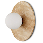 Бра в виде диска с плафоном из матового белого стекла Marble Glow варинант исполнения - 1 | Loft Concept в Барнауле