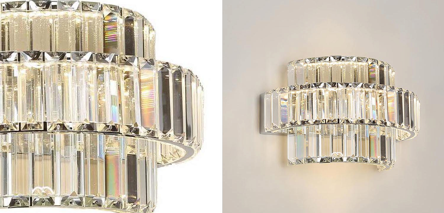 Бра Crystal Shine Linda Chrome Wall Lamp B Бра Crystal Shine Linda Chrome Wall Lamp B - Loft-Concept в Барнауле