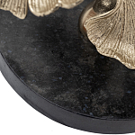 Настольная лампа с черным тканевым абажуром на основании в виде листьев Golden Leaves варинант исполнения - 1 | Loft Concept в Барнауле