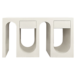 Белая консоль с ящиками Endor White