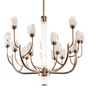 Люстра с декором в виде кристаллов из хрусталя Kenneth Crystal Stone Chandelier 20
