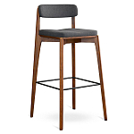 Барный стул из массива ясеня с обивкой из рогожки Elegant Ash варинант исполнения - 3 | Loft Concept в Барнауле