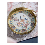 Блюдо фарфоровое с бронзовой ручкой Paradise Dish with Handle варинант исполнения - 4 | Loft Concept в Барнауле