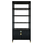 Стеллаж со стеклянными полками Elsa Dreams Black варинант исполнения - 7 | Loft Concept в Барнауле