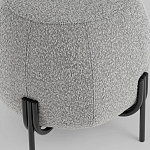 Пуф в ткани букле серого цвета Pikelet варинант исполнения - 4 | Loft Concept в Барнауле