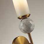 Бра с цилиндрическим матовым плафоном и шаром из камня на металлическом основании Orb Essence варинант исполнения - 6 | Loft Concept в Барнауле