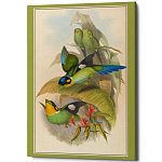 Постер на холсте с изображением птиц Blooming Birds Poster варинант исполнения - 5 | Loft Concept в Барнауле