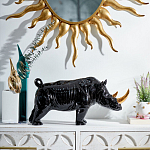 Статуэтка черный носорог с золотыми рогами Golden Horned Black Rhino варинант исполнения - 4 | Loft Concept в Барнауле