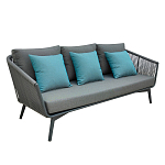 Диван трехместный уличный серый Gray Fiber варинант исполнения - 1 | Loft Concept в Барнауле
