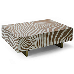 Кофейный стол Kenya Coffee Table Bone Inlay ZEBRA Beige  варинант исполнения - 3 | Loft Concept в Барнауле