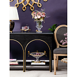 Чаша из прозрачного стекла на бронзовых ножках в виде стрекоз Eden Garden варинант исполнения - 5 | Loft Concept в Барнауле