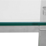 Стол письменный с прозрачной столешницей Corporate Identity варинант исполнения - 3 | Loft Concept в Барнауле