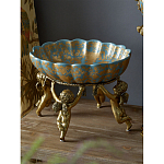 Чаша с орнаментом на бронзовых ножках в виде ангелов Eden Garden варинант исполнения - 5 | Loft Concept в Барнауле