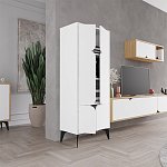 Комод белый с 4-мя дверцами на металлических ножках SPARK MULTIPURPOSE CABINET WHITE варинант исполнения - 8 | Loft Concept в Барнауле