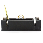 Настольный письменный набор из белого мрамора и змеевика Marble Accessory варинант исполнения - 3 | Loft Concept в Барнауле