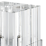 Бра серебряное с фактурным прозрачным абажуром Optical Crystal варинант исполнения - 1 | Loft Concept в Барнауле