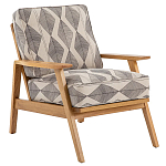 Кресло с каркасом из массива дуба Deniaud Oak Rhombus Beige Armchair варинант исполнения - 1 | Loft Concept в Барнауле