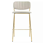 Стул барный широкой полукруглой спинкой на золотистых ножках Chair Smooth Shapes варинант исполнения - 1 | Loft Concept в Барнауле