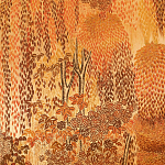 Обои ручная роспись в стиле Арт-деко Hippolyta’s Forest Colourway 263 on Deep Rich Gold gilded paper варинант исполнения - 3 | Loft Concept в Барнауле