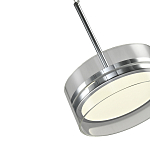 Подвесной светильник с прозрачным плафоном цилиндрической формы из акрила и стекла с пультом для регулировки света Glass Lamp Chromium варинант исполнения - 3 | Loft Concept в Барнауле