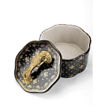 Шкатулка черного цвета с крышкой с фигуркой льва Eden Garden варинант исполнения - 4 | Loft Concept в Барнауле