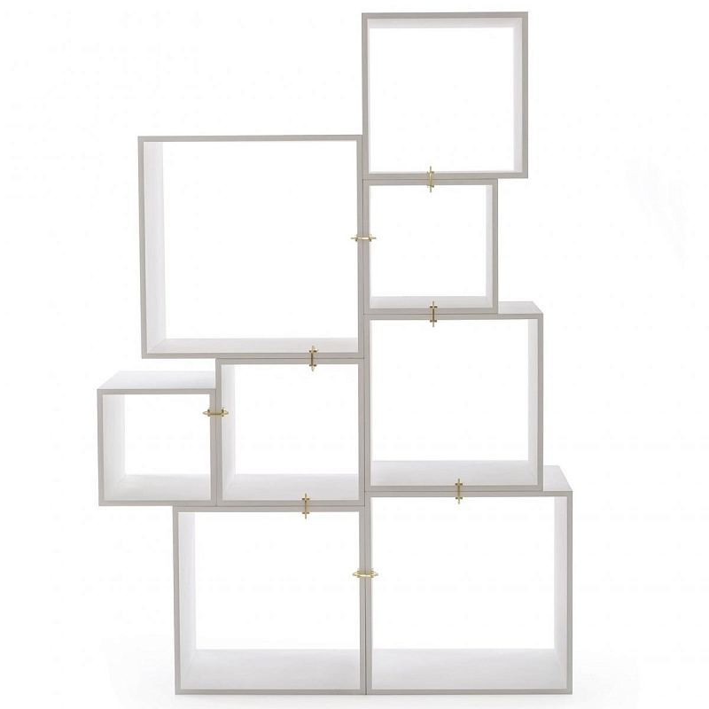 Стеллаж Seletti Assemblage White Белый Золотой в Барнауле | Loft Concept 