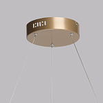 Люстра подвесная круглая золотого цвета с белыми изогнутыми световыми линиями Luke Lampco Tracer Lamp варинант исполнения - 11 | Loft Concept в Барнауле