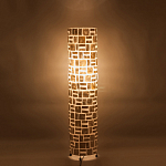 Торшер из перламутра на металлическом каркасе Indonesian Cylinder 2 варинант исполнения - 2 | Loft Concept в Барнауле