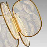 Люстра с гравировкой на акриловых плафонах Gravyura Bronze D 50 см варинант исполнения - 3 | Loft Concept в Барнауле