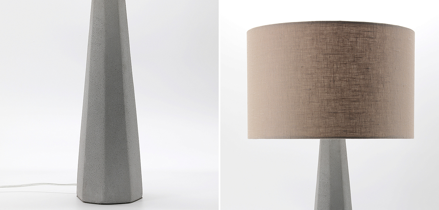 Настольная лампа Concrete Stone Table Lamp Tube Настольная лампа Concrete Stone Table Lamp Tube - Loft-Concept в Барнауле