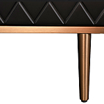 Комод черный округлой формы с рельефным фасадом Black Cut варинант исполнения - 7 | Loft Concept в Барнауле