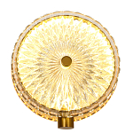 Бра с плафоном из рельефного стекла Peony Glass Bronze  варинант исполнения - 1 | Loft Concept в Барнауле