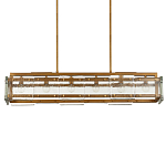 Люстра прямоугольная из толстого литого стекла Cast Glass варинант исполнения - 1 | Loft Concept в Барнауле