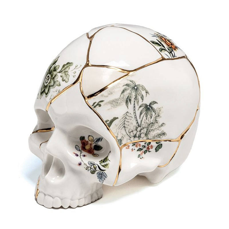 Статуэтка Seletti Skull Белый Золотой Мульти Статуэтка Seletti Skull Белый Золотой Мульти в Барнауле | Loft Concept
