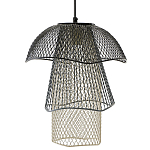 Подвесной светильник Black Grey Mesh Tube Lampshade Hanging Lamp варинант исполнения - 1 | Loft Concept в Барнауле