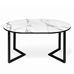 Стол обеденный раздвижной со столешницей белый мрамор Magali варинант исполнения - 4 | Loft Concept в Барнауле